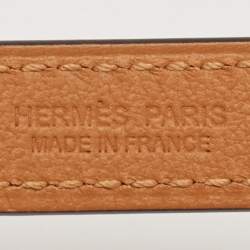 Hermes Gold Epsom Leather Pop H Buckle Belt 85 CM