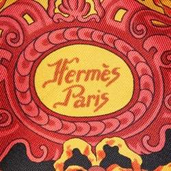 Pre Owned Hermes Yellow Real Escuela Andaluza del Arte Equestre Silk Scarf
