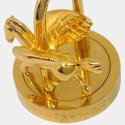 Hermes Gold Plated Pegasus Cadena 
