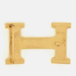 Hermes Gold Plated H Belt Buckle