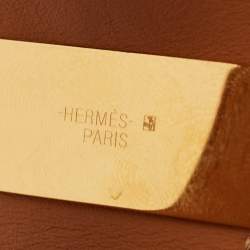 Hermès Collier De Chien Blue Leather Gold Plated Bracelet