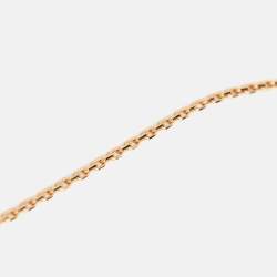 مملوكة مسبقًا Hermès Pop H Mini White Enamel Rose Gold Plated Pendant Necklace