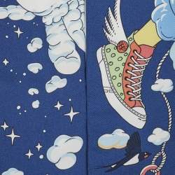 مملوكة مسبقًا Hermès Multicolor Sur Mon Nuage Printed Silk Twilly