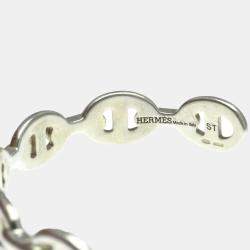 Hermes Silver Chaine D'ancre Bangle Bracelet