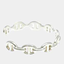 Hermes Silver Chaine D'ancre Bangle Bracelet