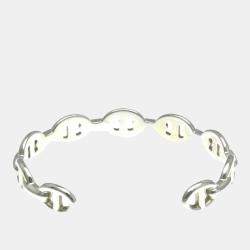 Hermes Silver Chaine D'ancre Bangle Bracelet