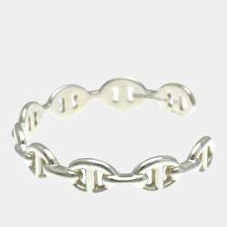 Hermes Silver Chaine D'ancre Bangle Bracelet