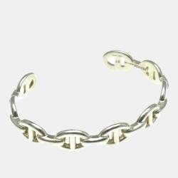 Hermes Silver Chaine D'ancre Bangle Bracelet