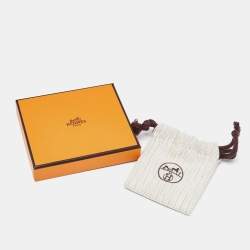 Pre Owned Hermès Mini Pop H Enamel Gold Plated Earrings