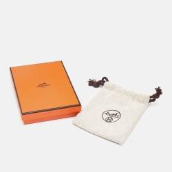 Pre Owned Hermès Mini Pop H Blue Enamel Rose Gold Plated Pendant Necklace