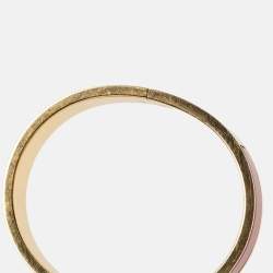 Pre Owned Hermès Red Enamel Gold Tone Metal Clic Clac H Bracelet