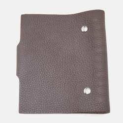 مملوكة مسبقًا Hermes Etain Taurillon Clemence Leather Ulysse PM Notebook Cover