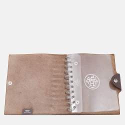 مملوكة مسبقًا Hermes Etain Taurillon Clemence Leather Ulysse PM Notebook Cover