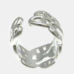 Hermes Silver Chaine d’Ancre Band Ring EU 54
