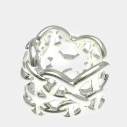 Hermes Silver Chaine d’Ancre Band Ring EU 54