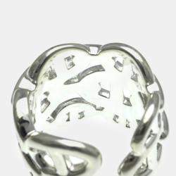 Hermes Silver Chaine d’Ancre Band Ring EU 54