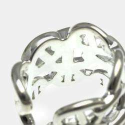 Hermes Silver Chaine d’Ancre Band Ring EU 54