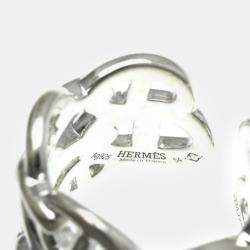 Hermes Silver Chaine d’Ancre Band Ring EU 54