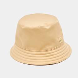 Hermès Light Yellow Feux D'Artifice Cotton Bucket Hat (59)
