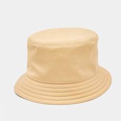 Hermès Light Yellow Feux D'Artifice Cotton Bucket Hat (59)