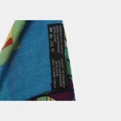 Hermes Multicolour Rose De Compas Cashmere Scarf
