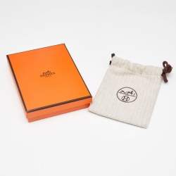 Pre Owned Hermès Pop H Orange Enamel Gold Plated Necklace