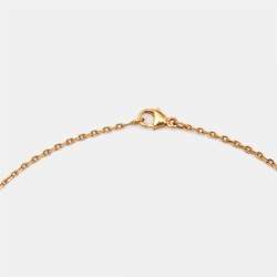 Pre Owned Hermès Pop H Orange Enamel Gold Plated Necklace