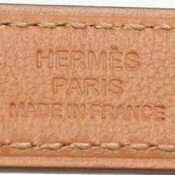 Pre Owned Hermes Blue Aztec Epsom Leather Gold Tone Finish Kelly 18 Belt Adjustable