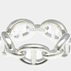 Pre Owned  Hermes Silver 925 Chaine D'ancre Ring EU 52