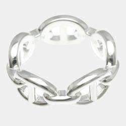 Pre Owned  Hermes Silver 925 Chaine D'ancre Ring EU 52