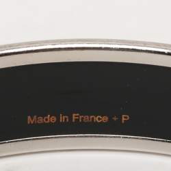 Hermès Purple Enamel Calèche Narrow Bangle Bracelet