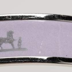 Hermès Purple Enamel Calèche Narrow Bangle Bracelet