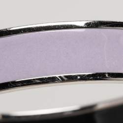 Hermès Purple Enamel Calèche Narrow Bangle Bracelet