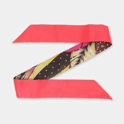 Pre Owned Hermès Multicolor Silk Plumetis Twilly