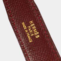 Hermes Blue Box Calf and Courchevel Leather Constance Reversible Belt