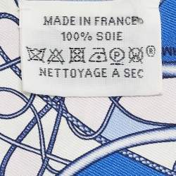 Hermes Purple Coup de Fouet au Bloc Silk Twilly 