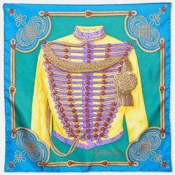 Hermès Blue/Green Brandebourgs Silk Gavroche