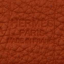 Hermès Noir/Orange Box and Togo Leather Qiuzz H Reversible Belt 80 CM