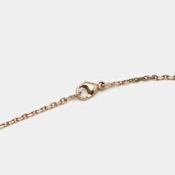 Hermès Eileen Enamel Rose Gold Tone Pendant Necklace