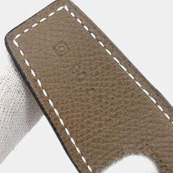 Hermes Gray Brown Epsom and Swift Leather Constance Reversible Belt Size 90