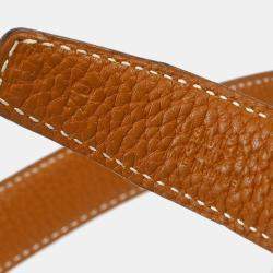 Hermes Black Box Calf Leather Constance Reversible Belt Size 70