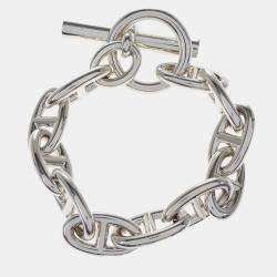 Hermes Silver Chaine d'Ancre GM Chain Bracelet  