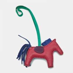 Hermes Rose Shocking/Bleu Azteque/Bleu Electrique/Menthe/Soufre/Violet Milo Leather GriGri Rodeo Bag Charm PM