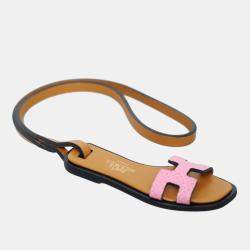 Hermes Pink Brown Leather Oran Nano Bag Charm