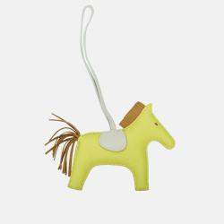 Hermes Leather Yellow Rodeo MM Charm
