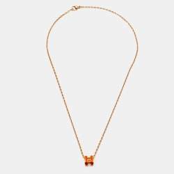 Hermès Mini Pop H Enamel Gold Plated Necklace