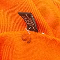 Hermès Orange H en Bias Cashmere & Silk Stole 