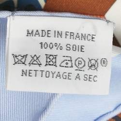 Hermès White Silk Lanternes, Ballons et Cocardes Scarf