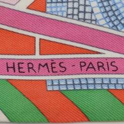 Hermès Multicolor L'Art Indien des Plaines Silk Twilly Set of 2