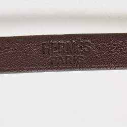 Hermes  Hapi 3 Grand Wrap Leather Gold Plated  Triple Tour Wrap Bracelet 